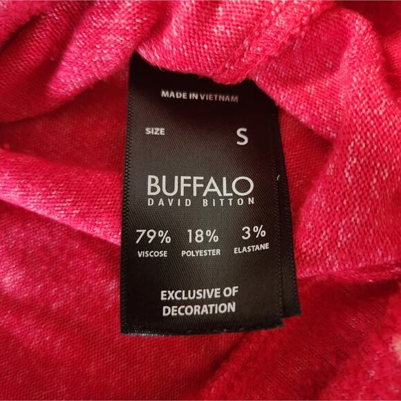Buffalo David Bitton Red Heart Print Long Sleeve‎ Pullover Top Womens Size Small - Picture 3 of 10